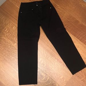 Black cropped designer pants